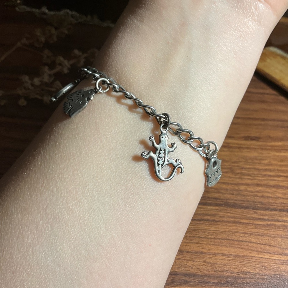 Sterling Silver Southwestern Charm Bracelet - Picture 8 of 9